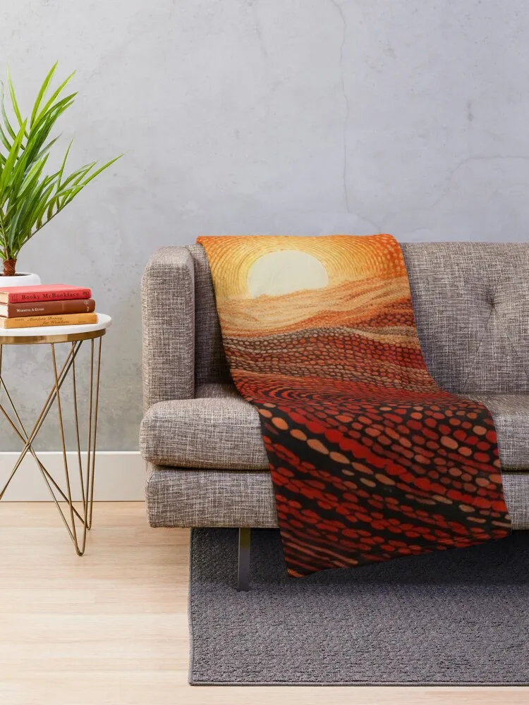 Фланелевое одеяло Aboriginal Authentic Art Red Valley