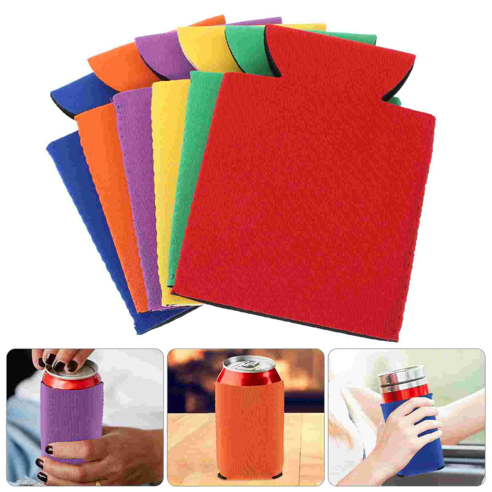 

6 Pcs Foam Can Coolers Vacuum Flask Set Soda Sleeve Mug Sets Coffee Cup Beer Sleeves Parties For