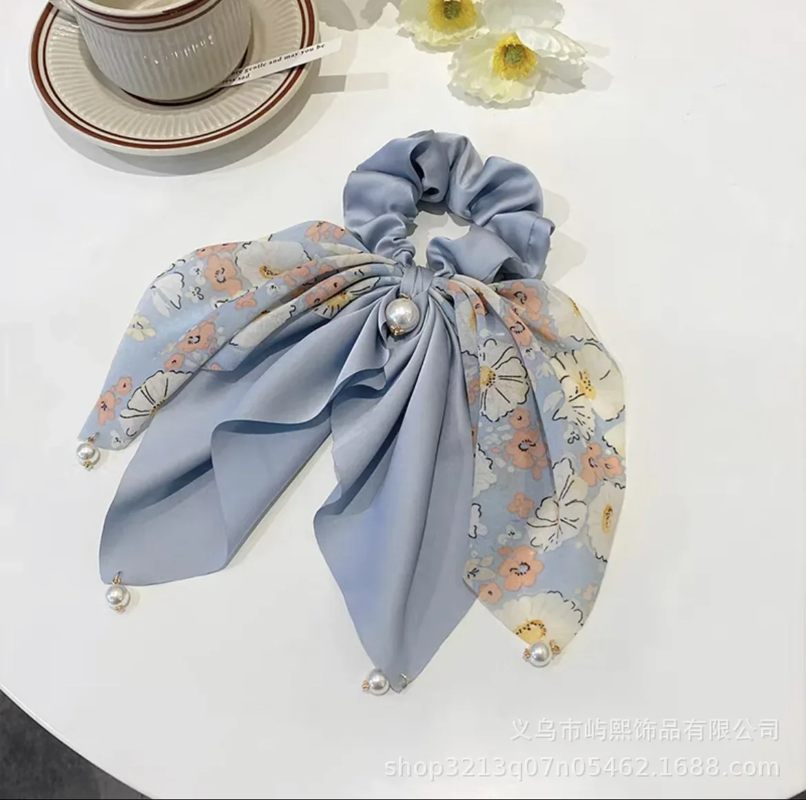 Женская лента для волос с бабочками элегантная петля жемчужным кулоном