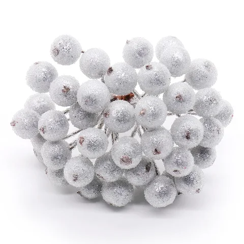 Искусственные ягоды MOONBIFFY красные 40 шт