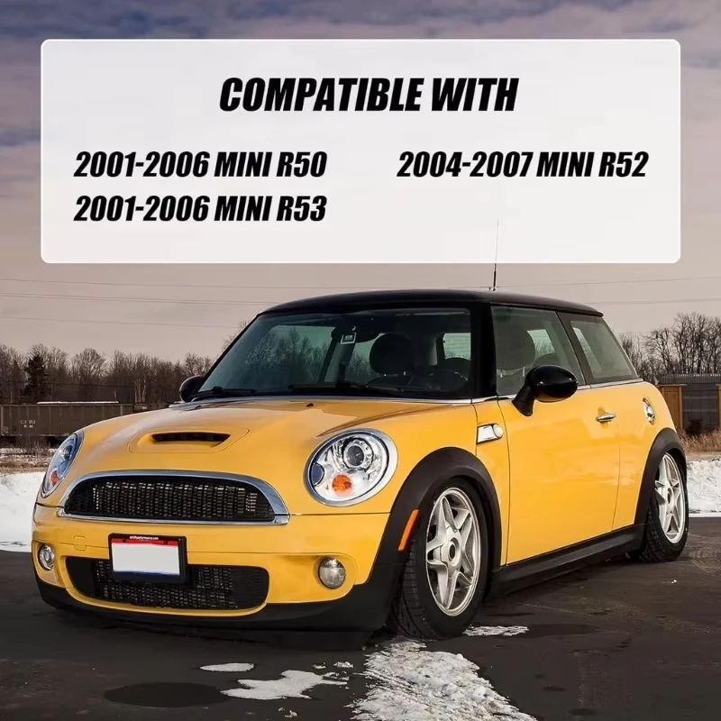 51137128157 Przednia lewa i prawa szyba po stronie kierowcy Słupek A Listwa wykończeniowa do Mini Cooper R50 R52 R53 Czarna osłona