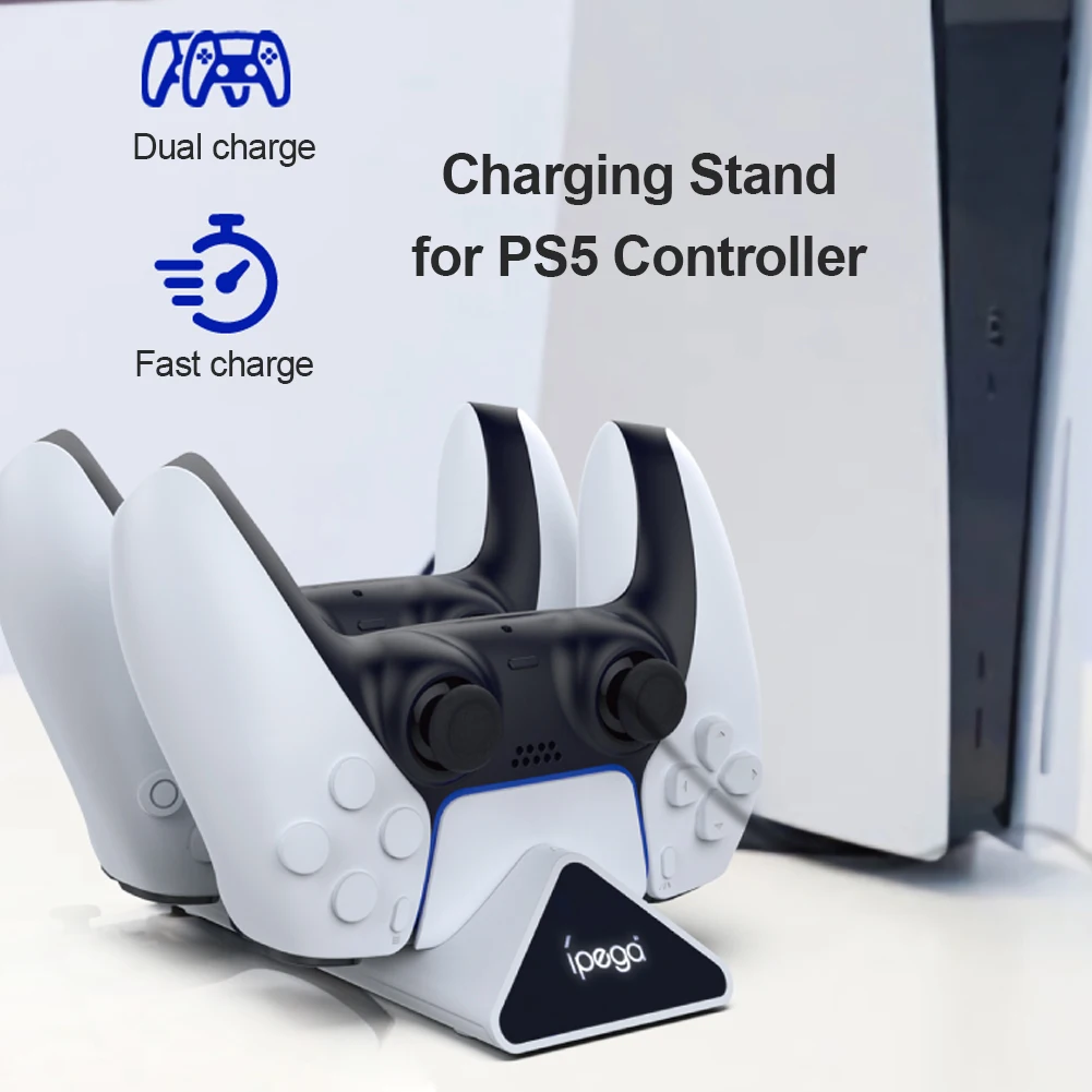 

IPEGA PG-P5012 Dual Joystick Charger For PS5 Wireless Gamepad Charging Dock Station For PS5 Game Controller Stand