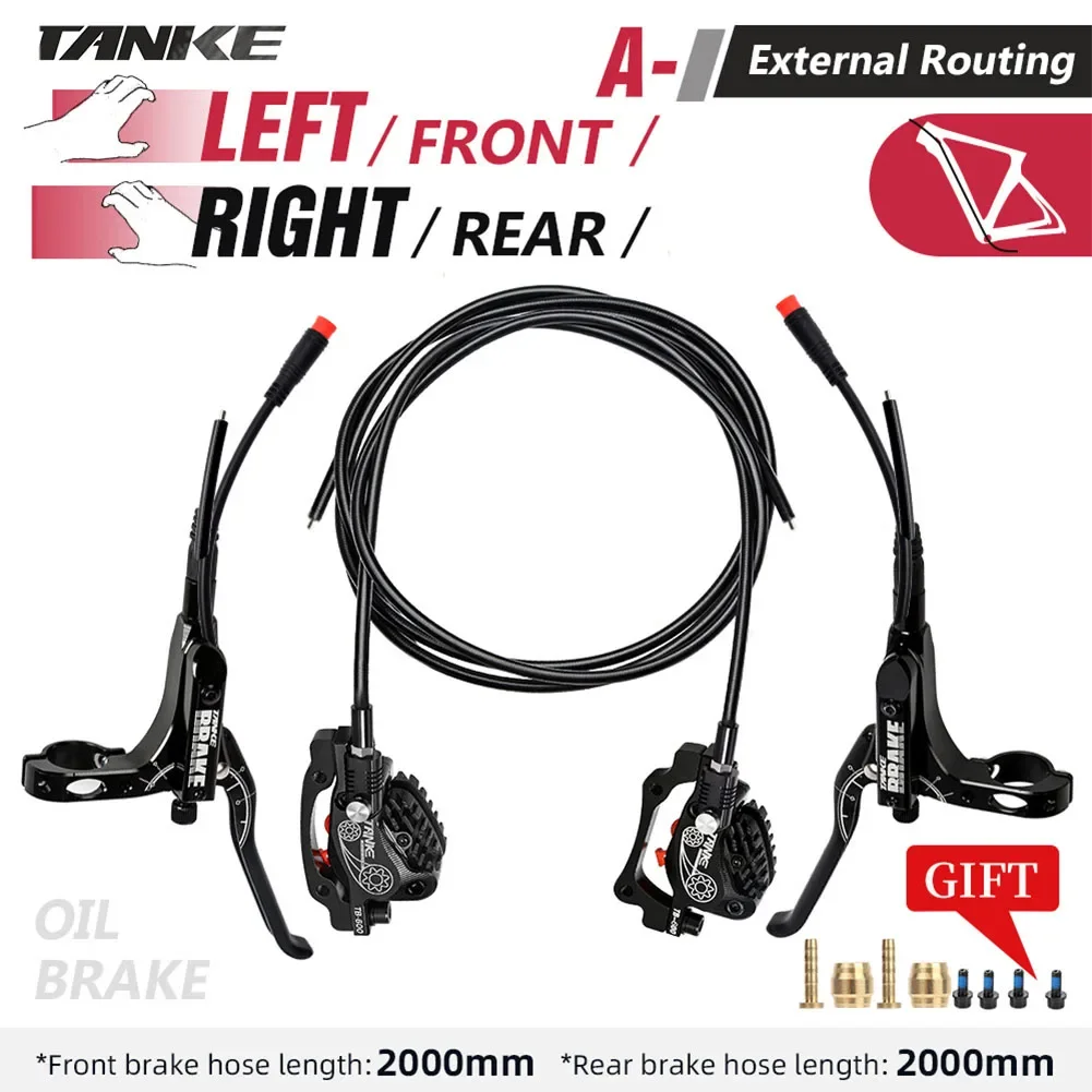 2X гидравлический тормоз с ЧПУ электрический велосипед дисковый TB 610 E 1 пара 4