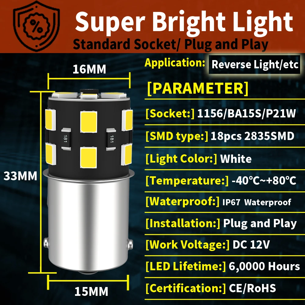Светодиодная лампа задсветильник хода P21W 7506 BA15S Canbus для Volvo C30 C70 S40 S60 S70 S80 V40 V50 V60 V70
