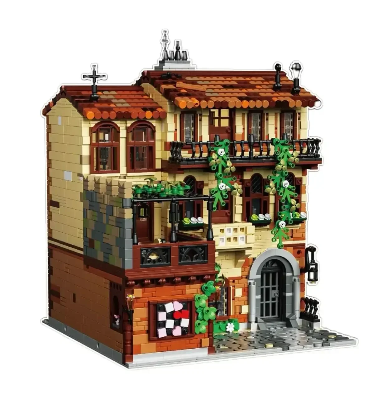 Фото Идея MOC Архитектура Знаменитые достопримечательности Балкон Джульетт Строительные блоки Сборочная модель Деревенский дом Кирпичи Игрушки Подарки №4