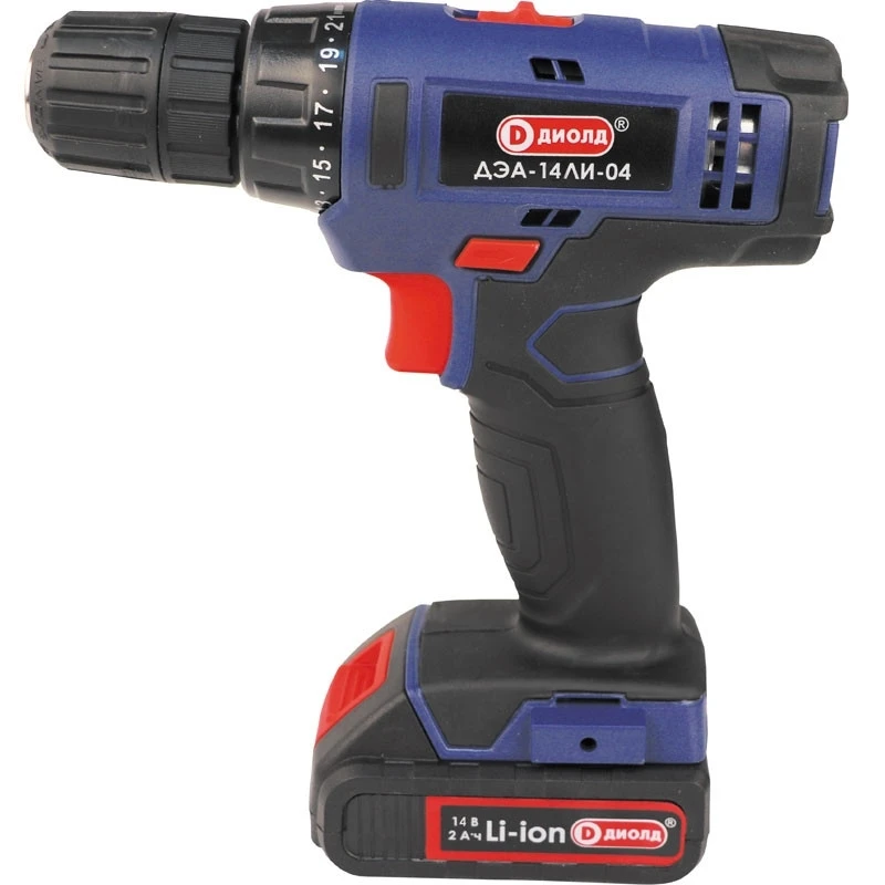 Дрель шуруповерт аккумуляторная Диолд ДЭА 14ЛИ 04 (Li Ion аккумулятор напряжение 14 4 В