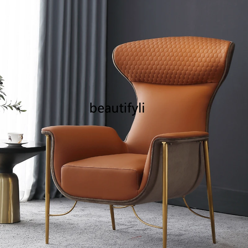 

hj Light Luxury Leisure Chair Single Sofa Chair Lazy Italian Modern Nordic Leisure Chair