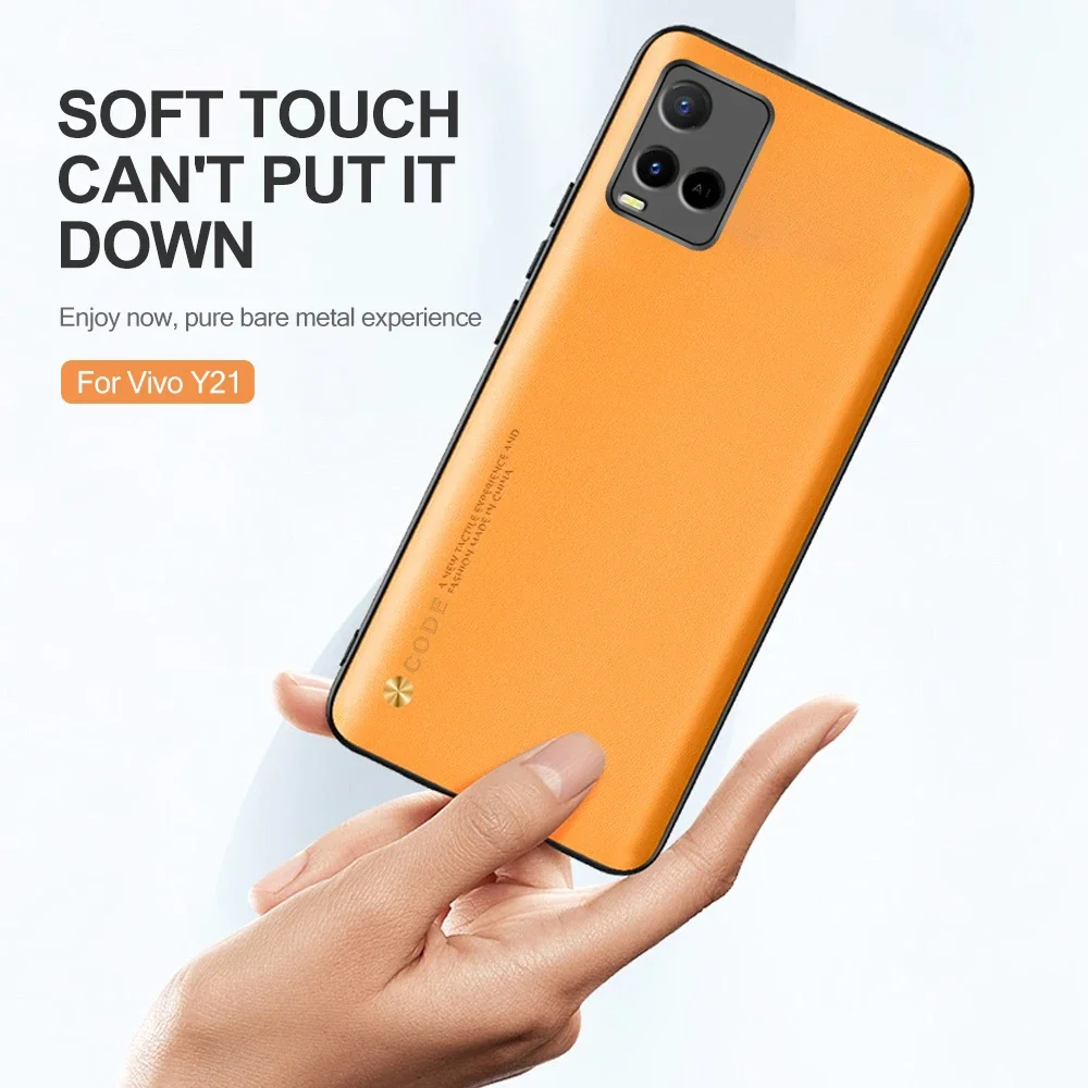 Простая кожа Защитный чехол для Vivo Y21s Y33s мягкий силиконовый бампер