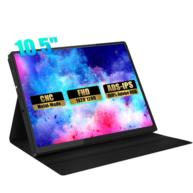 

Портативный монитор KYLETROC Z10P Adobe RGB 10,5 дюймов fhd 1280P ips экран full hd для телефона ноутбука мини компьютера коммутатора ps4 xbox
