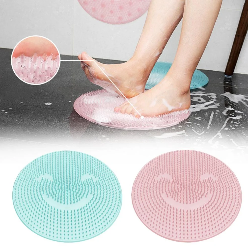 

Suction cup foot shower mat silicone-massage pad