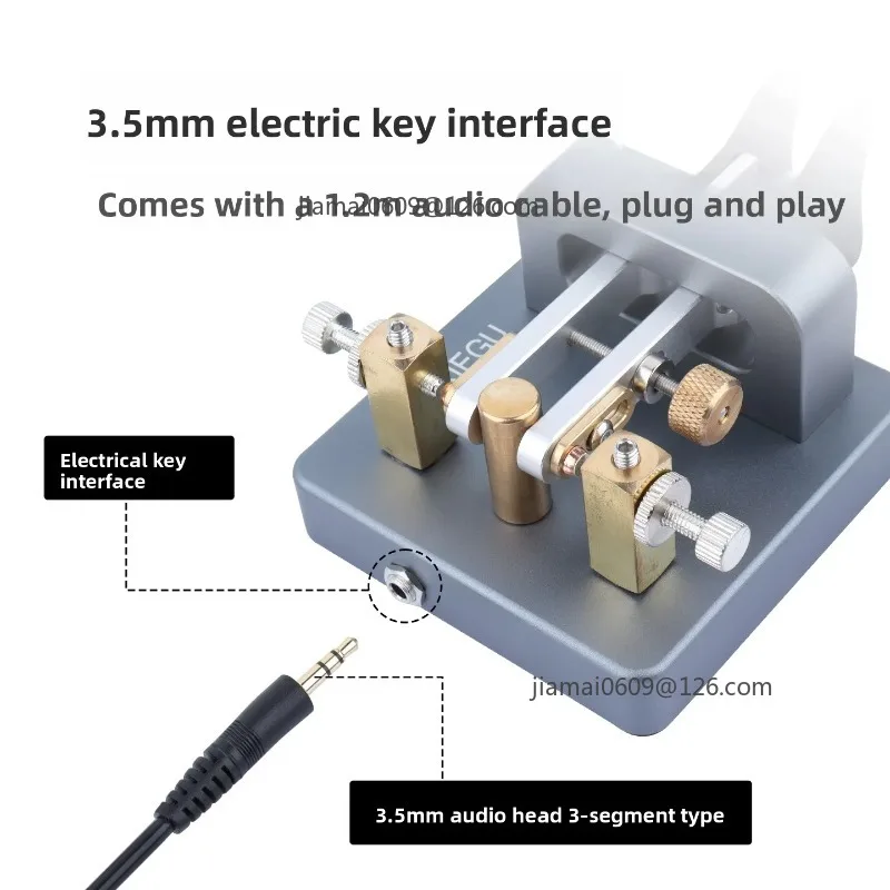 Фото Автоматический телеграфный ключ XIEGU VK-6 Dual Paddle Iambic (3,5 мм Jack) для КВ-радио №5