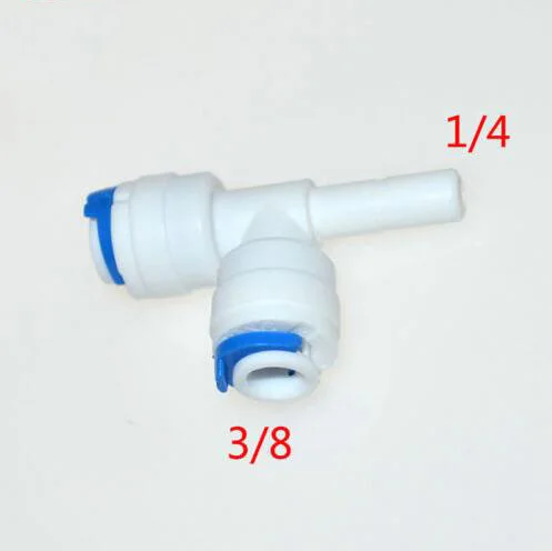 

Трубка с наружным диаметром 3/8 дюйма, быстрое подключение, Т-образный соединитель трубы 1/4 дюйма, обратное подключение воды, 5 шт.