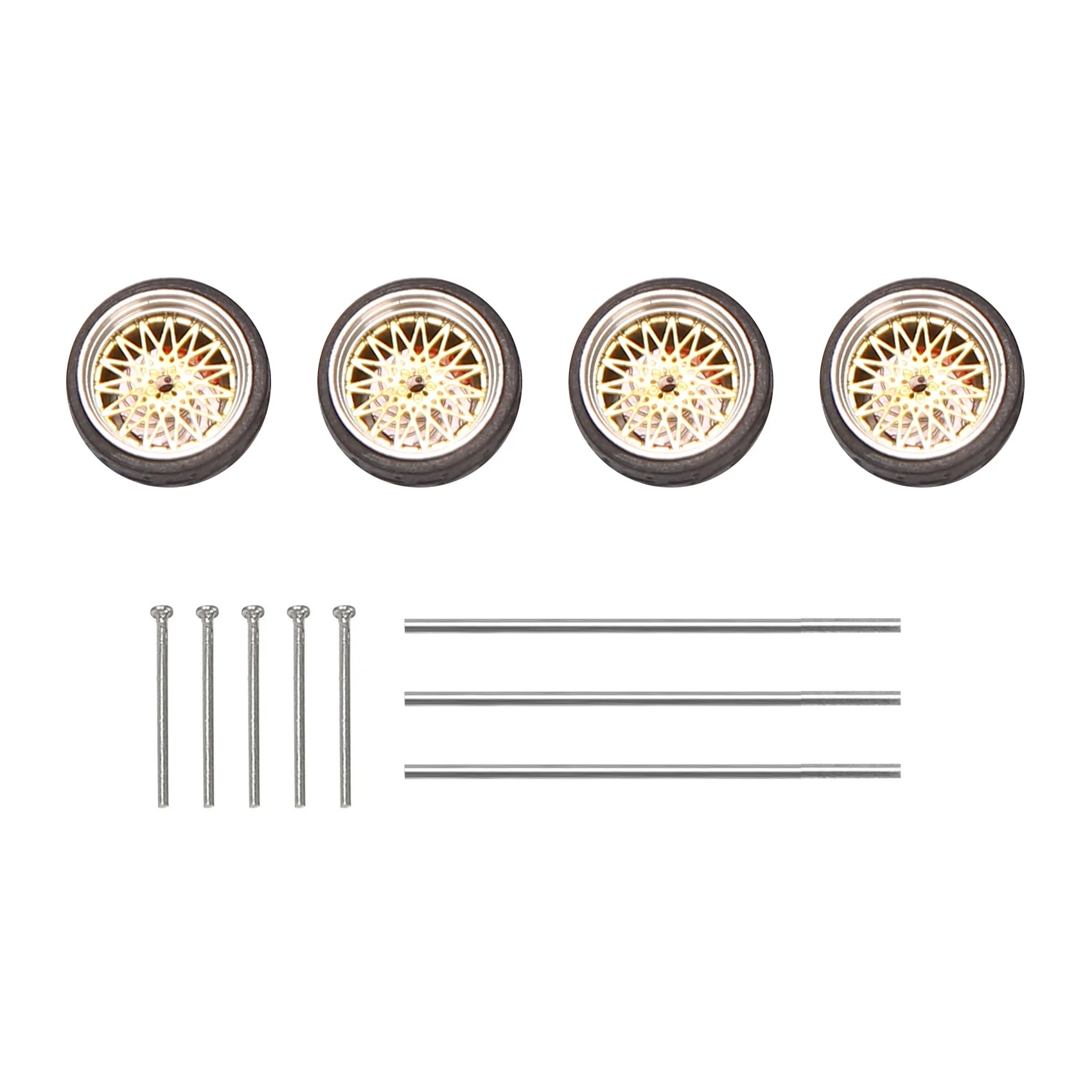 

Паровое колесо, 4 шт., масштаб 1/64, легкосплавные колесные шины, модель автомобиля из сплава с Тормозным Диском для 1:64 автомобиля, универсальн...