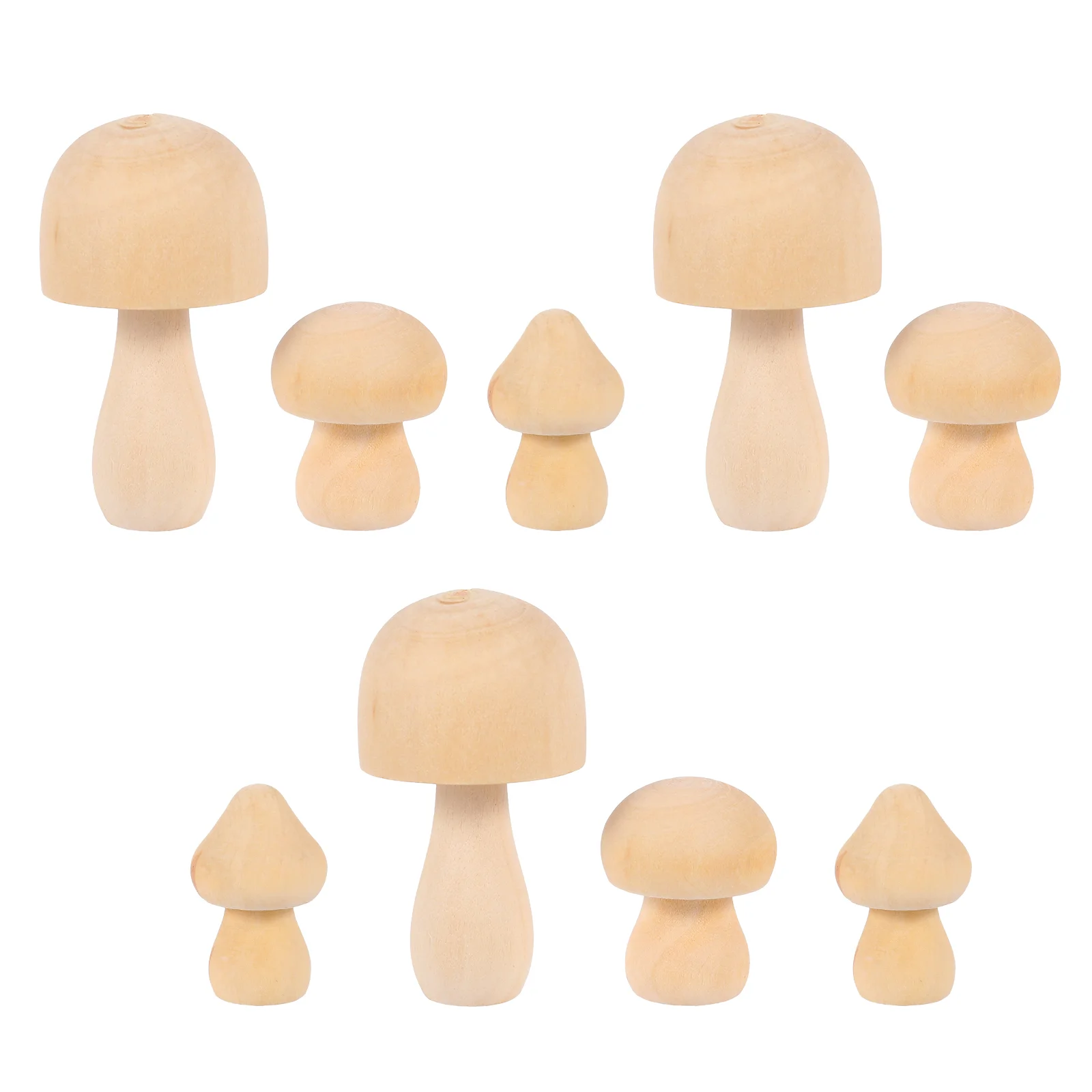 

9 Pcs Miniature Garden Figurines Accessories Bulk Ornaments Micro Landscape Mushroom Wooden Peg Figures Bulk Toy