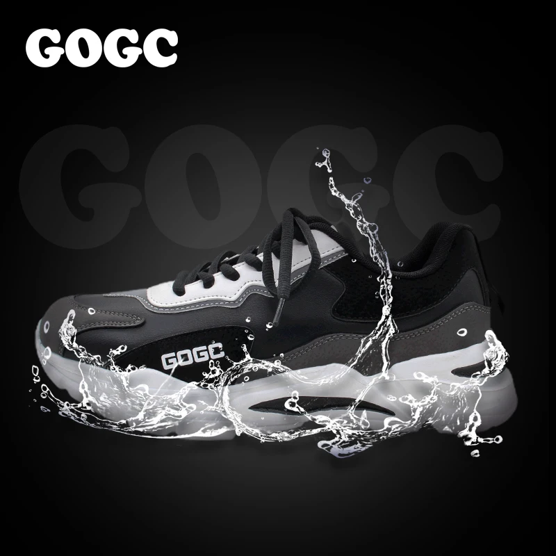 Кроссовки GOGC мужские из спилка модная Роскошная повседневная обувь для отдыха