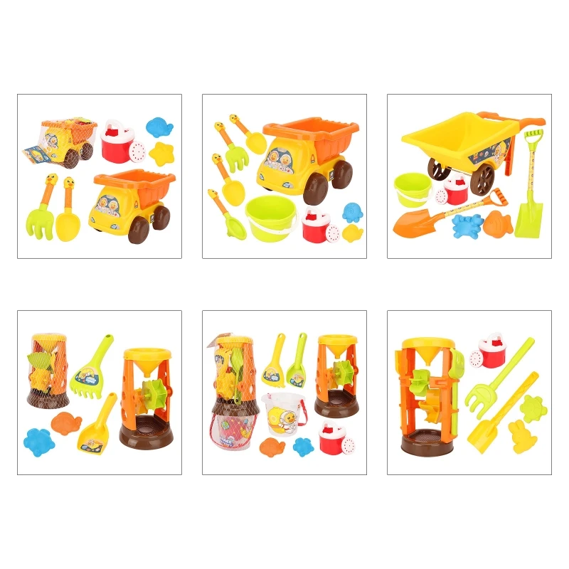 

Детский пляжный песочный ковш, набор игрушек, лопата, игрушки для укладки, инструмент для водных игр, забавные детские пляжные игрушки для м...
