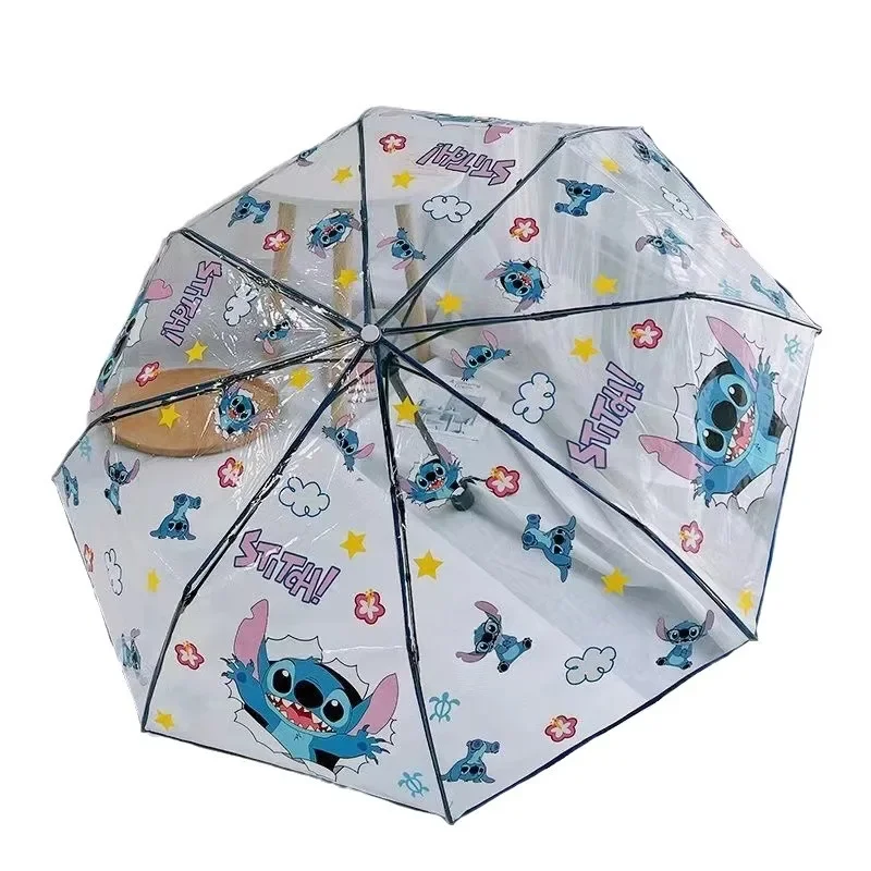 Зонт Disney Stitch милый аниме-мультфильм полностью автоматический складной зонт