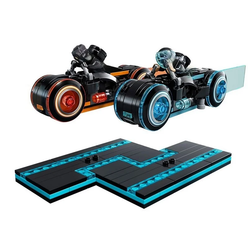 

TRONS Legacy Light Cycles Motorcycle Model Building Blocks Enlighten Action Figure Toys for Children Birthday Gift