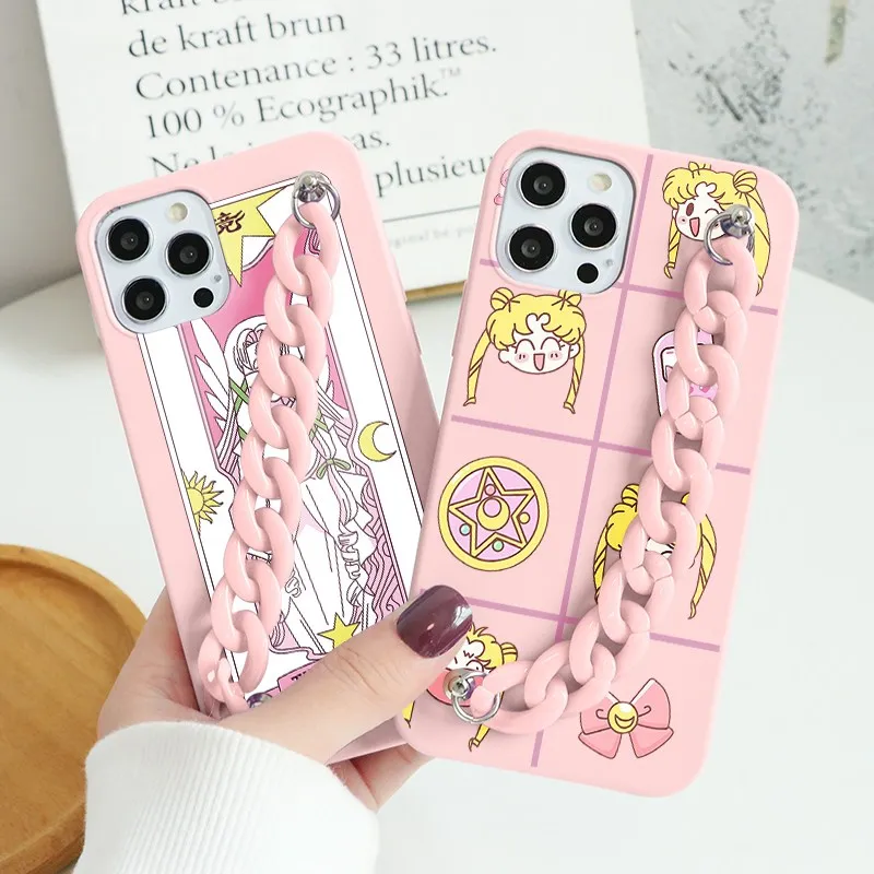 Чехол для Samsung Galaxy A22 S22 S20 Plus Note 20 Ultra 9 10 S10E M32 M31 S8 A02S A11 A20E A7 A20 чехол с цепочкой Сейлор