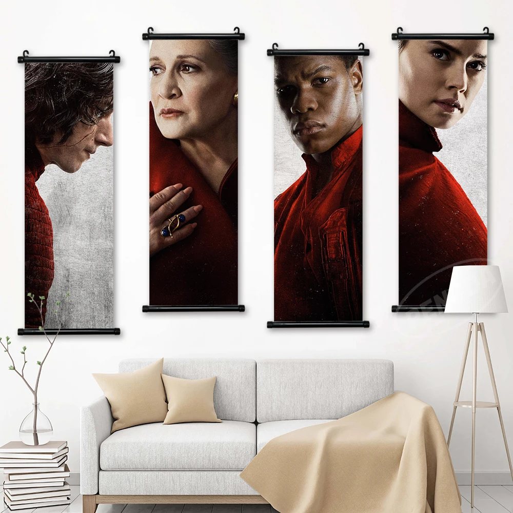 

Wall Art Movie Canvas Star Wars Pictures Luke Skywalker Painting Leia Organa Solo Print Poster Hanging Scrolls Home Decoration