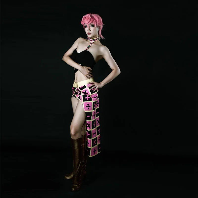 Аниме JoJo's Bizarre Adventure Косплей Триш Уна Костюм Женское Сексуальное Платье