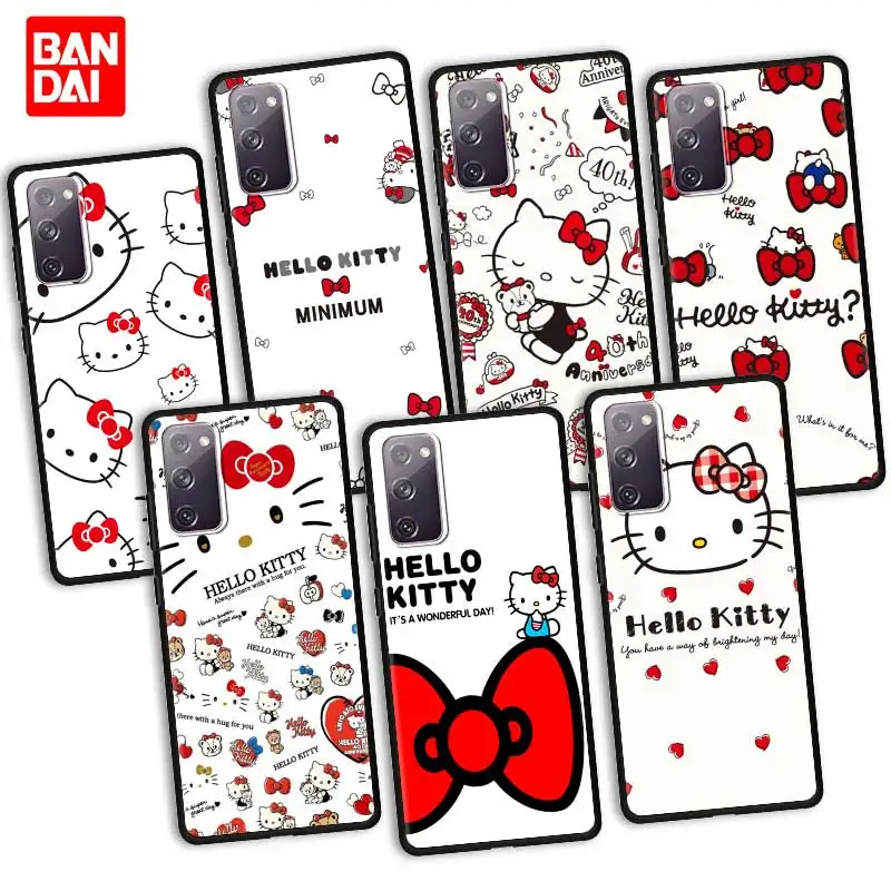 

Hello Kitty Line Cute Case for Samsung Galaxy S20 FE S21 S10 S9 Plus Ultra 4G 5G S20fe S21fe S21+ S20+ S10+ S9+ Cover Silicone