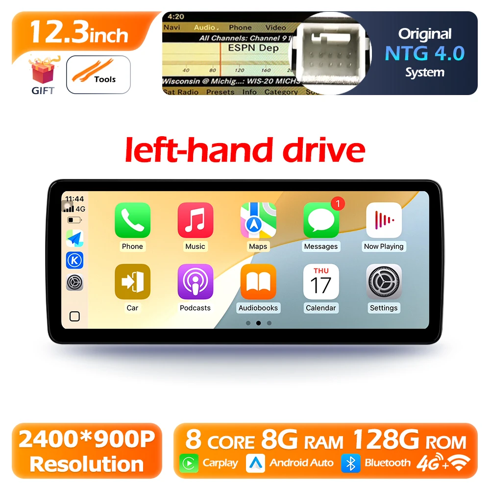 

Carplay 12,3-дюймовый для Mercedes Benz GLK X204 2009-2012, интеллектуальный мультимедийный сенсорный экран, Android, авто, GPS-навигатор, WIFI BT