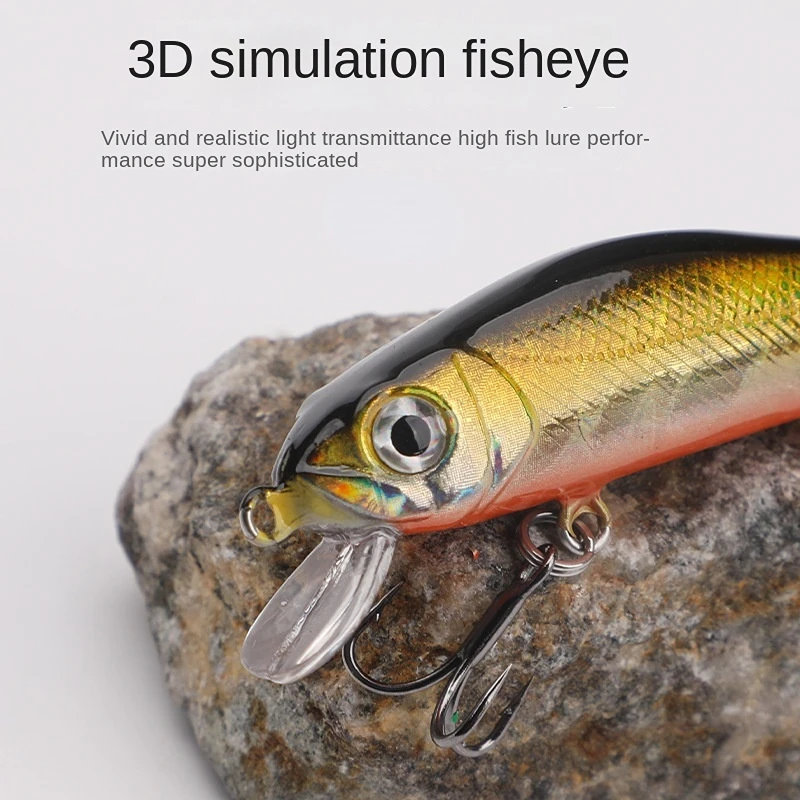 

5,5 см, 4,5 г, популярная модель, приманки для рыбной ловли, жесткая приманка 6 цветов на выбор, искусственная приманка для глубины 1,5-м, окунь с перекрестными снарядами