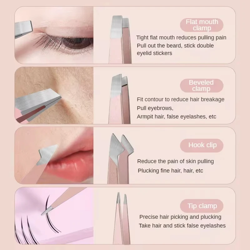 4 шт. пинцеты для удаления волос на лице
