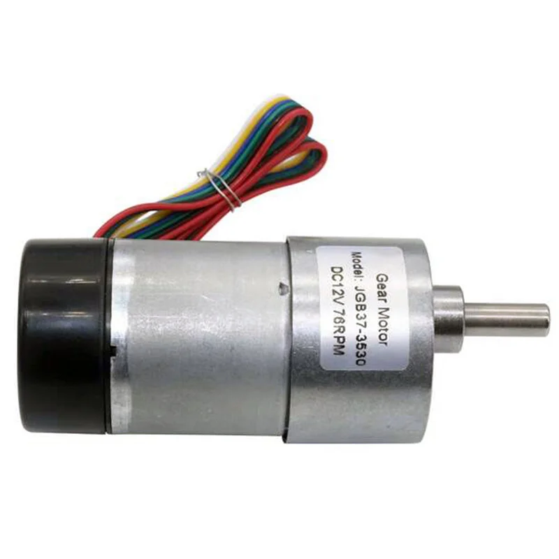 JGB37-3530 12V 24v DC Шестеренчатый двигатель 6-1600 об/мин Холла кодер электрическая