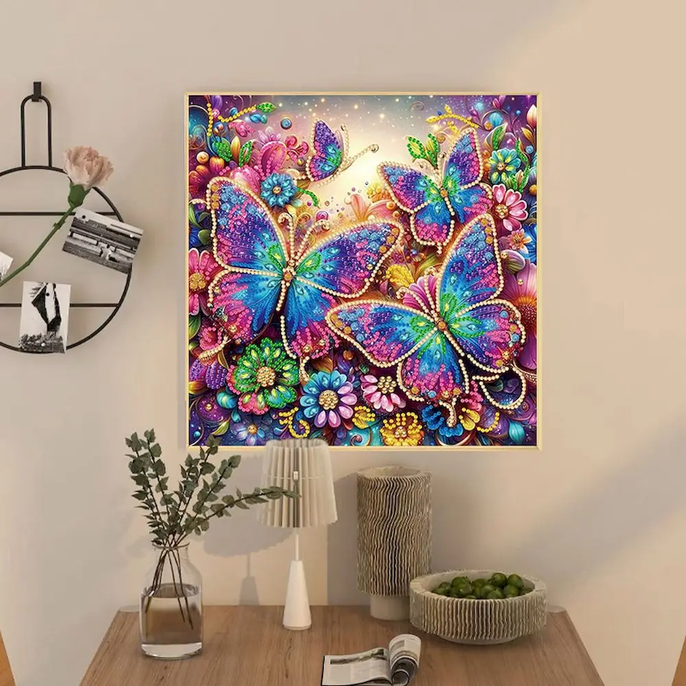 Набор для алмазной живописи сделай сам с изображением бабочек