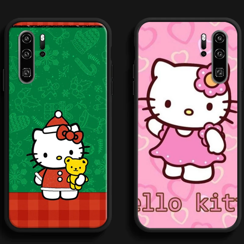 

Christmas Hello Kitty Phone Cases For Huawei Honor Y6 Y7 2019 Y9 2018 Y9 Prime 2019 Y9 2019 Y9A Carcasa Funda Soft TPU