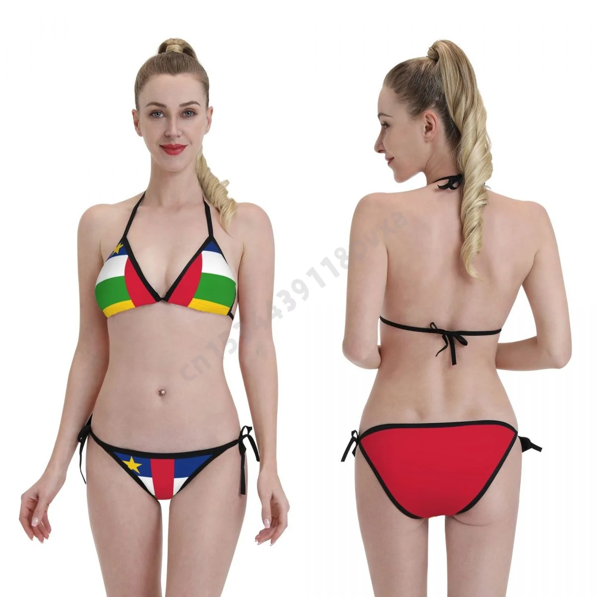 Женский купальник-бикини с флагом центральной Африканской Республики |
