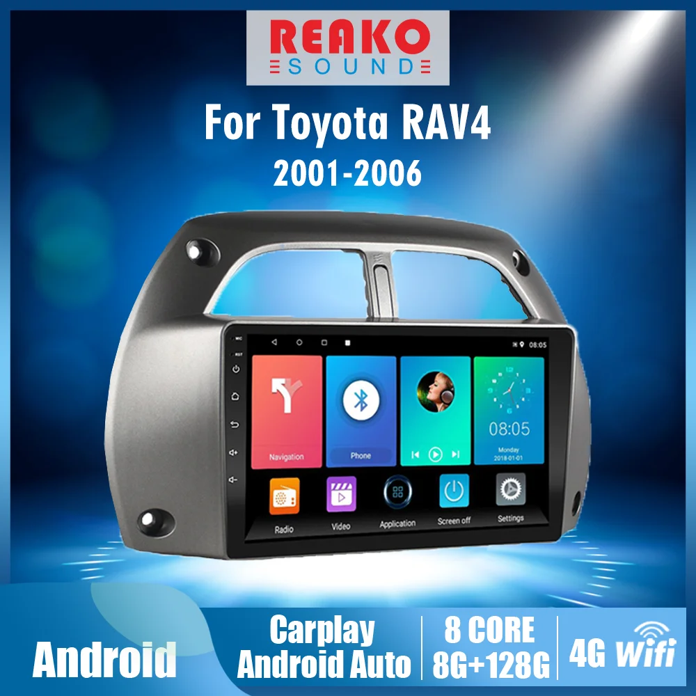 

2 DIN 9Inch Android 4G CARPLAY For Toyota RAV4 2001-2006 Car Radio Multimedia system GPS Auto Radio With Frame Heat Unit BT