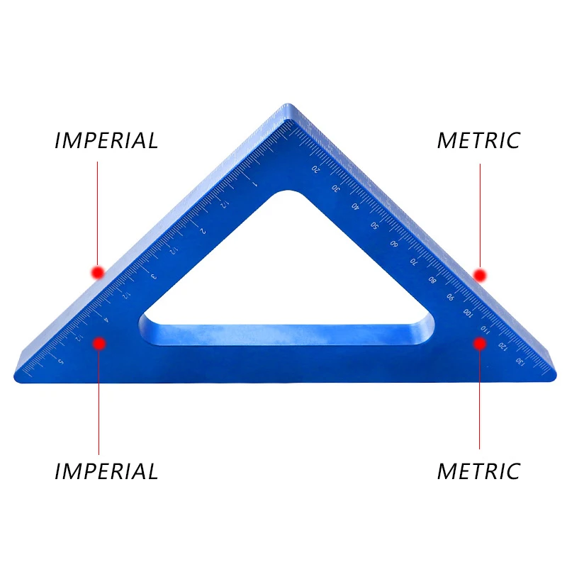 

2023 деревообрабатывающая треугольная линейка из алюминиевого сплава 45, 90 градусов, угловая линейка, плотничные квадраты, измерительный инст...