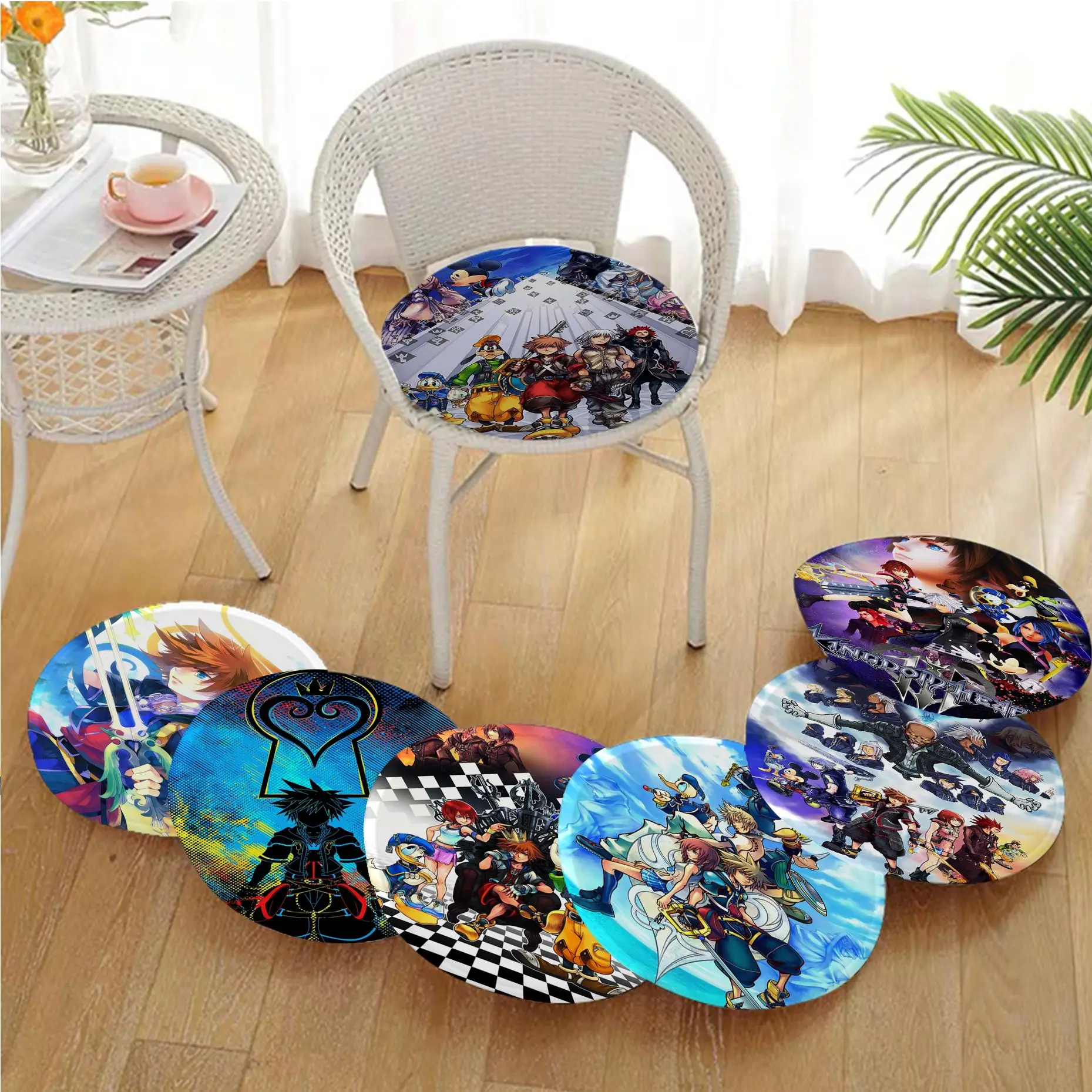 

Disney Kingdom Hearts Tie Rope Meditation Cushion Stool Pad Dining Chair Tatami Seat Cushion Anti-Slip Sofa Decor Tatami
