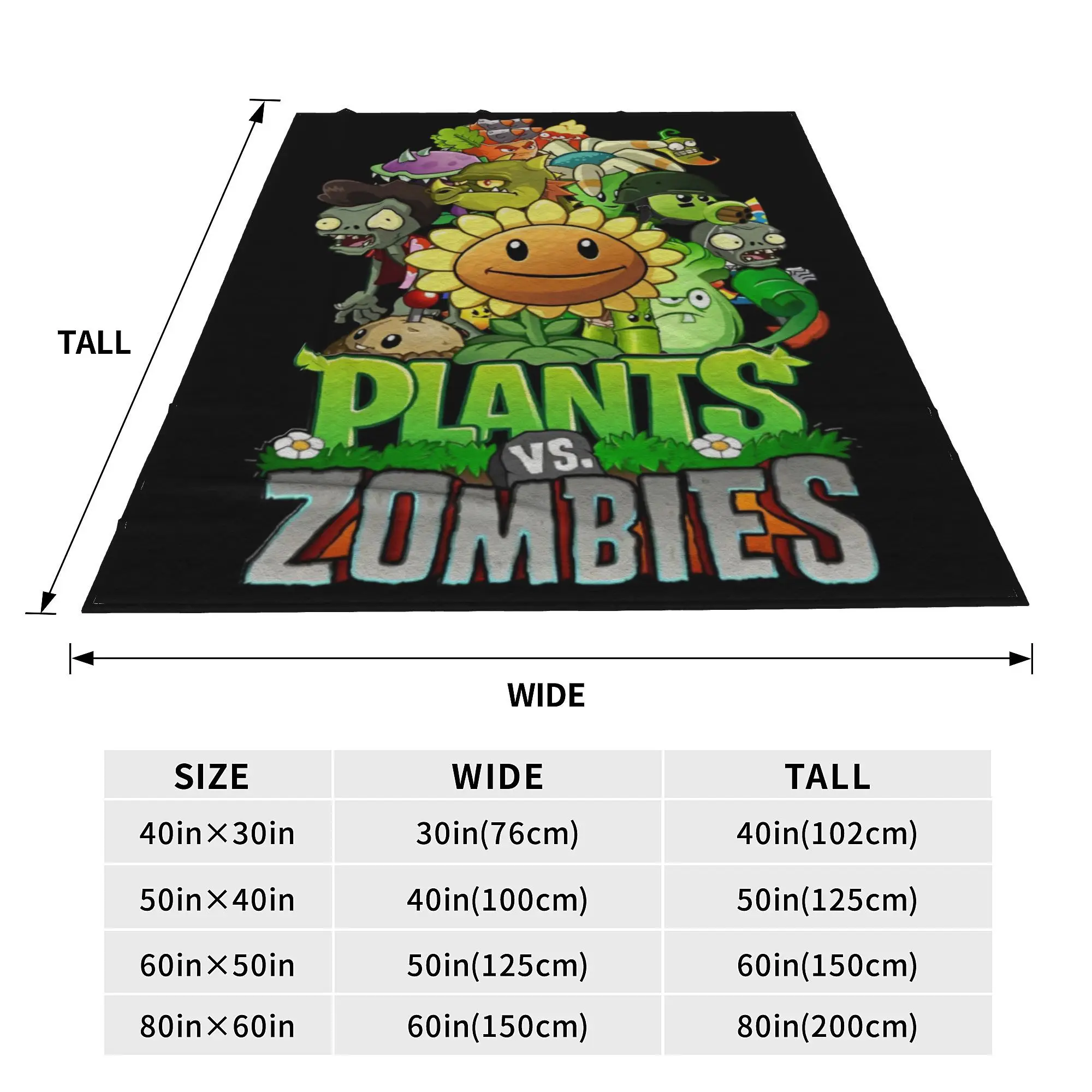 Игровые одеяла с героями мультфильмов новинка дизайн Растения против Зомби
