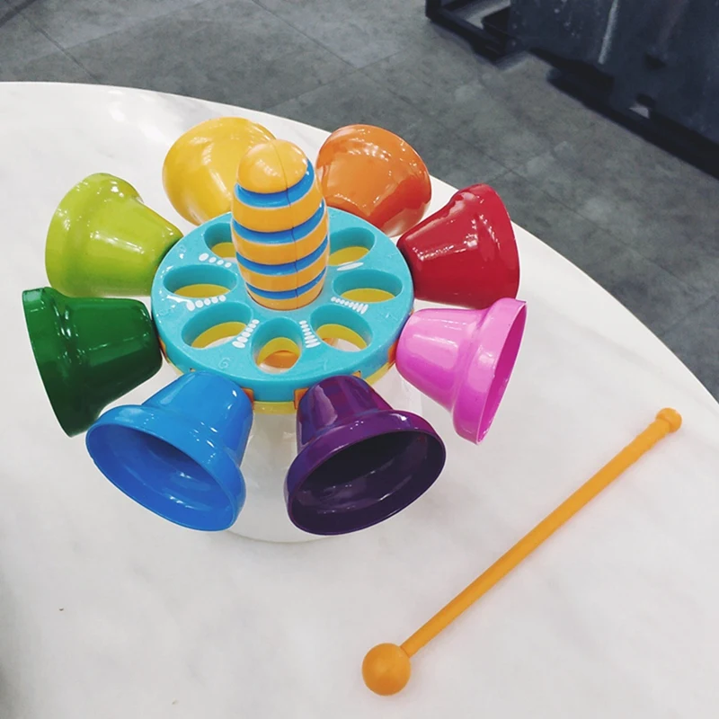 Children's Percussion Instrument Rainbow Diatonic Bells For Kids Kid Birthday Gift 3-Year-Old And Over Durable Easy Install