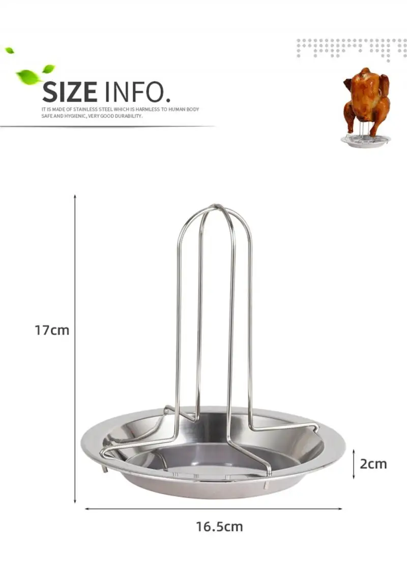 Outdoor Camping Thickened Barbecue Grill Fork Chicken Roasting Rack Carbon Steel Baking Non-stick