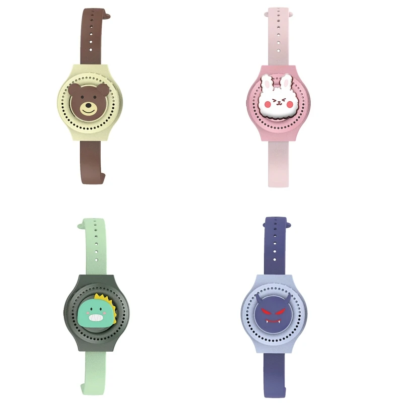 

Cute 3 Gears Adjustable Wrist Watch Fan Portable Bladeless USB Rechargeable Air Cooling Summer Personal Fan for Students
