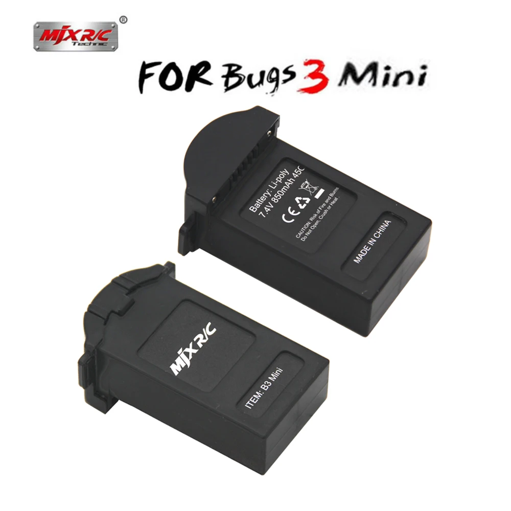 

7.4V 850mAh Li-Poly Battery for MJX B3 Mini Bugs 3Mini Brushless Drones Quadcopter Battery Spare Parts 7.4v Lithium Battery