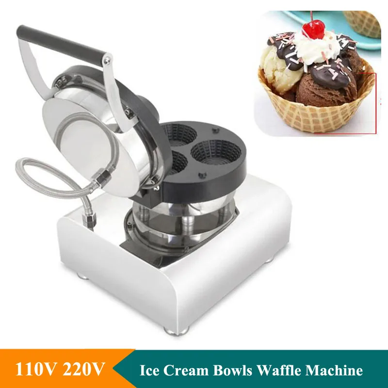 Коммерческая Бельгийская вафельная машина для чашек и вафель электрическая