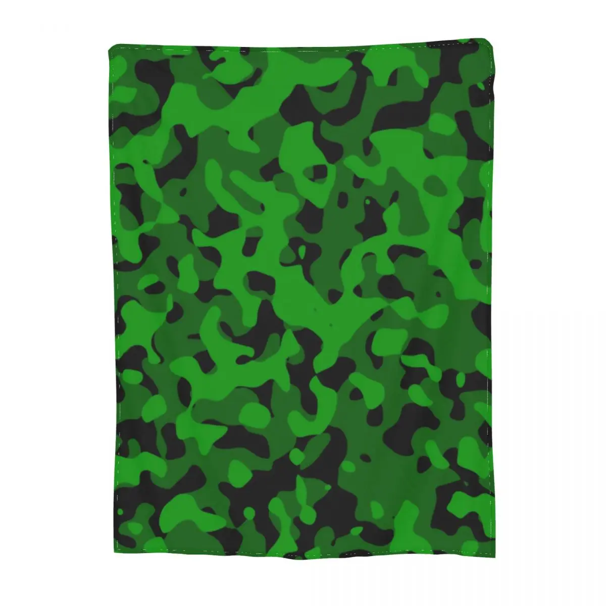 

Green Multicam Camoflage Blanket Abstract Design Print On the Bed Cozy Throw Blanket For Sleeping Cute Blankets