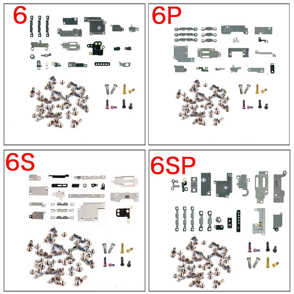 

Full Internal Bracket Parts For iPhone 6 6P 6S Plus Inside Small Metal Parts Holder And Full Screws Set Rpair Replacement