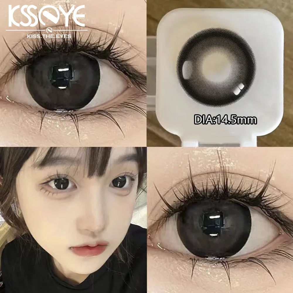 

KSSEYE 2Pcs High Quality Contact Lenses for Eyes with Myopia Prescription Fashion Color Lenses Beauty Pupil Yearly Fast Shipping