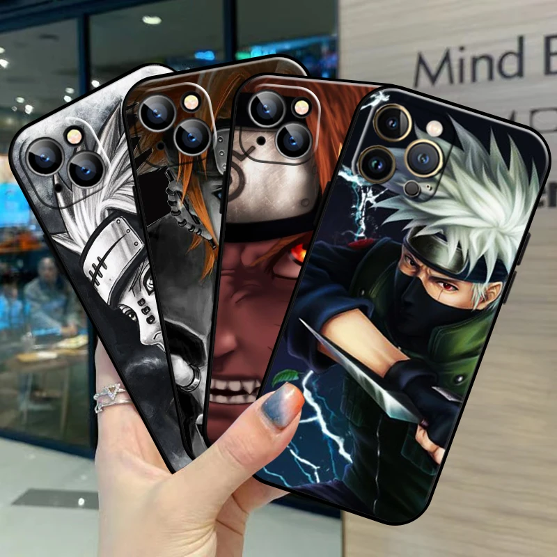 

Anime Naruto Akatsuki For Apple iPhone 13 12 11 Pro Mini X XR XS Max SE 5 5s 6 6S 7 8 Plus Phone Case Soft Back Carcasa