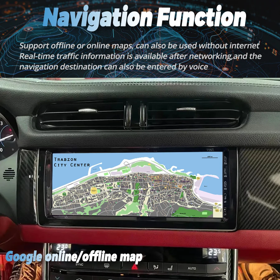 Автомобильный стереопроигрыватель для Jaguar XF XFL 2016-2019 10 25 дюймов QLED экран Android 13 GPS