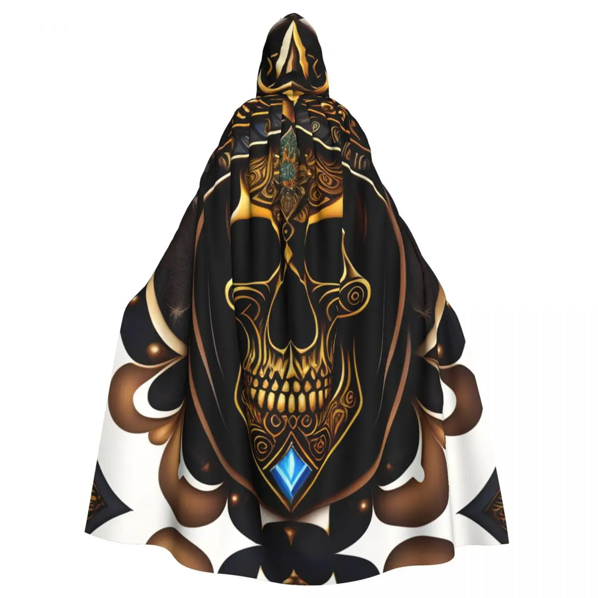 Накидка унисекс Skul с короной и бриллиантами капюшоном из полиэстера аксессуар