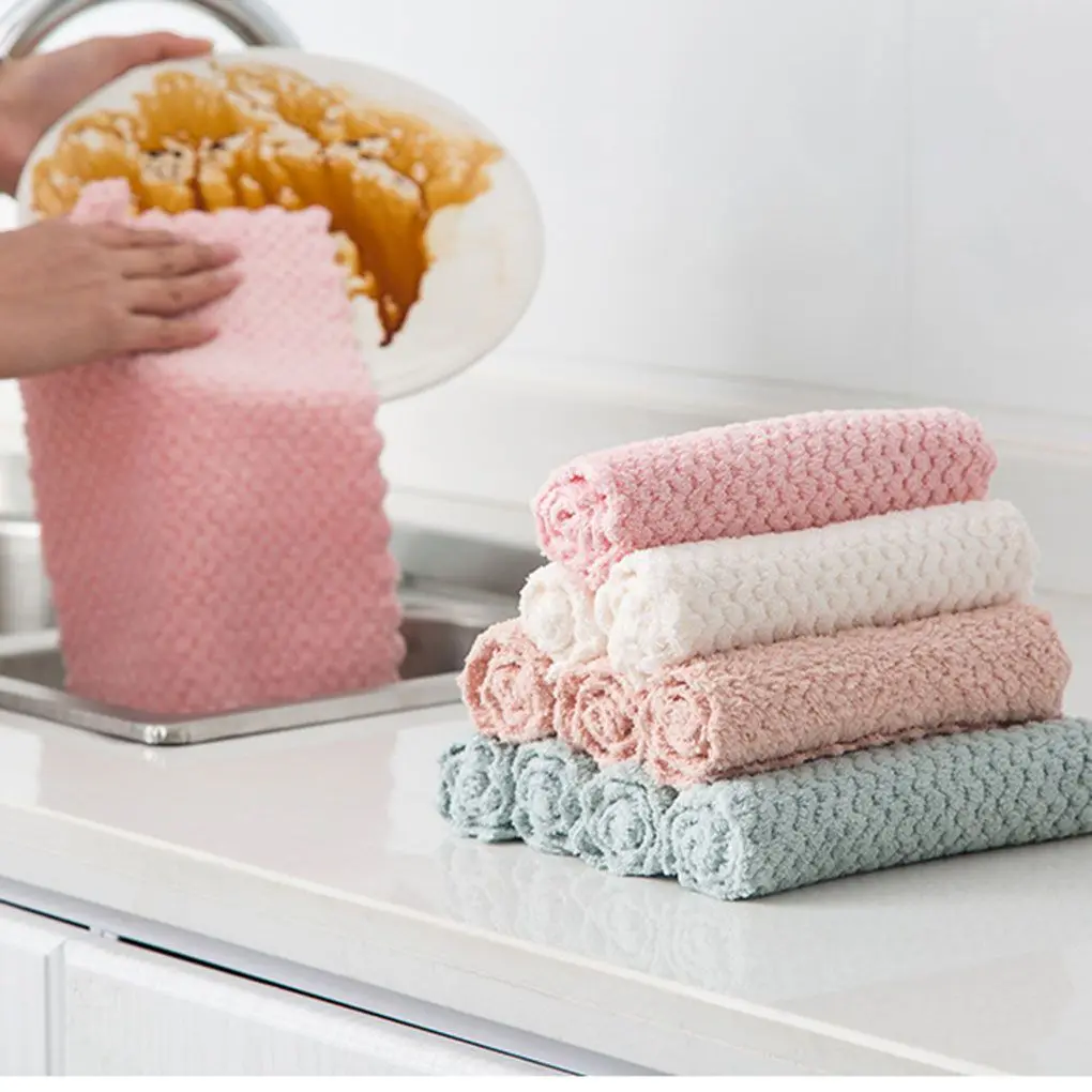 Лидер продаж! 4 шт. мягкие тряпки из микрофибры для кухни |