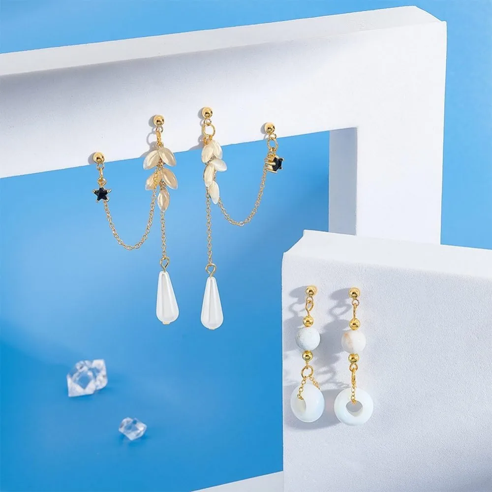 100 шт. 24-каратные позолоченные серьги-шарики с петлей серьги-гвоздики из